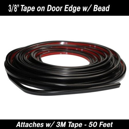 COWLES PRODUCTS PROTEKTOTRIM DOOR EDGE GUARES, 3/8INTAPE ON BEAD, 50FT KIT, BLACK 39-651